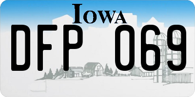IA license plate DFP069