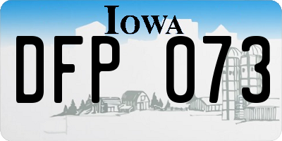 IA license plate DFP073