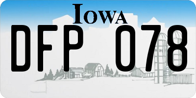 IA license plate DFP078
