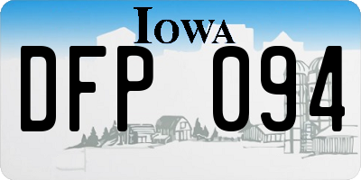 IA license plate DFP094