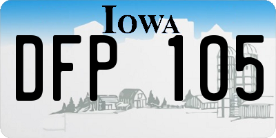 IA license plate DFP105