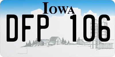 IA license plate DFP106