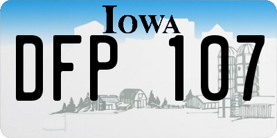 IA license plate DFP107