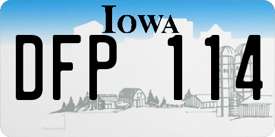 IA license plate DFP114
