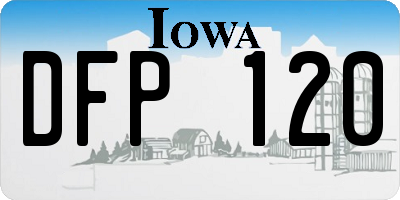 IA license plate DFP120
