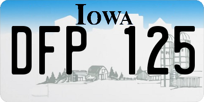 IA license plate DFP125