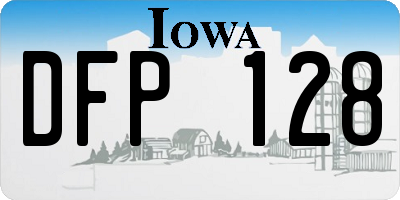 IA license plate DFP128