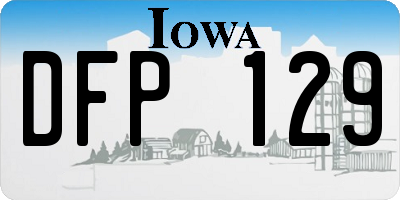 IA license plate DFP129
