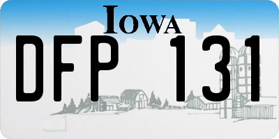 IA license plate DFP131