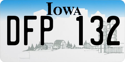 IA license plate DFP132