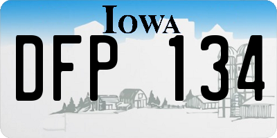 IA license plate DFP134