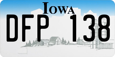 IA license plate DFP138