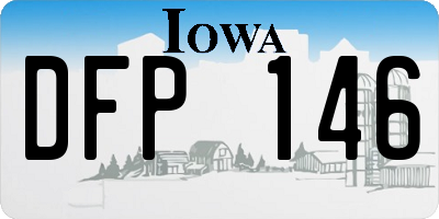 IA license plate DFP146