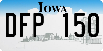 IA license plate DFP150