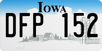 IA license plate DFP152