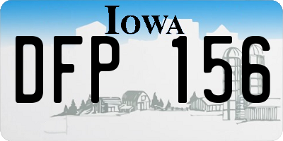 IA license plate DFP156