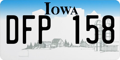 IA license plate DFP158