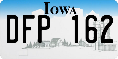 IA license plate DFP162