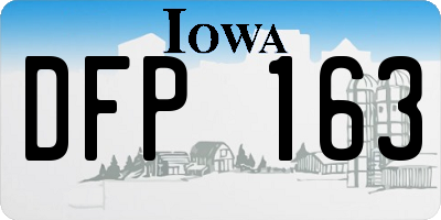 IA license plate DFP163