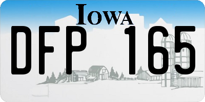IA license plate DFP165