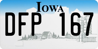 IA license plate DFP167