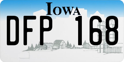 IA license plate DFP168