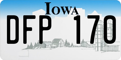 IA license plate DFP170