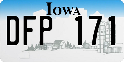 IA license plate DFP171