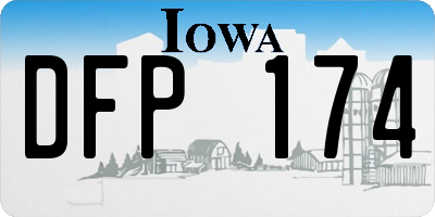 IA license plate DFP174