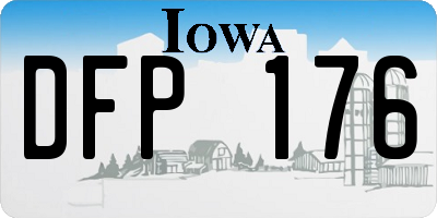 IA license plate DFP176
