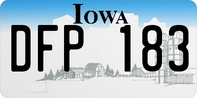 IA license plate DFP183