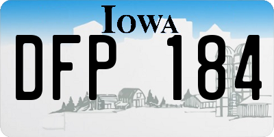 IA license plate DFP184