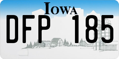 IA license plate DFP185
