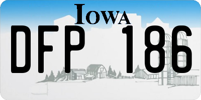IA license plate DFP186