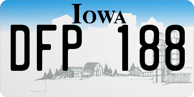 IA license plate DFP188