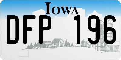 IA license plate DFP196
