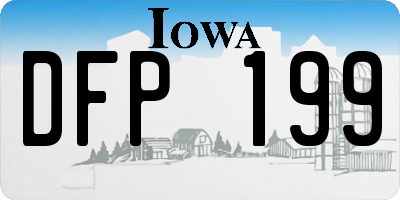 IA license plate DFP199