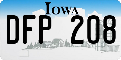IA license plate DFP208