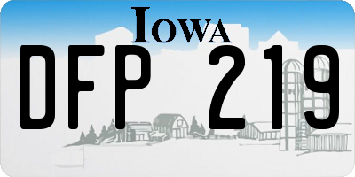 IA license plate DFP219