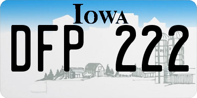 IA license plate DFP222