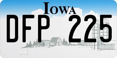 IA license plate DFP225