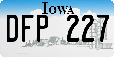 IA license plate DFP227