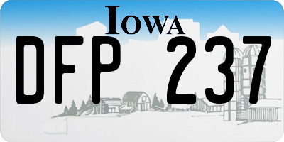 IA license plate DFP237