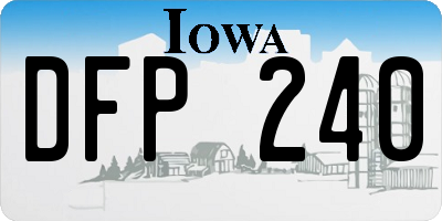 IA license plate DFP240