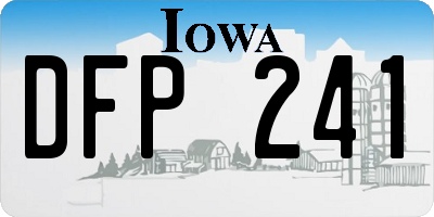IA license plate DFP241