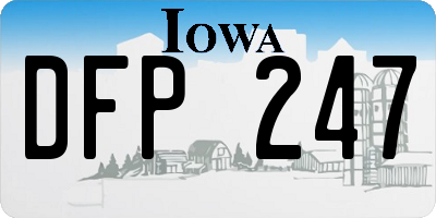 IA license plate DFP247