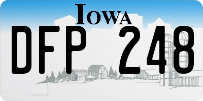 IA license plate DFP248