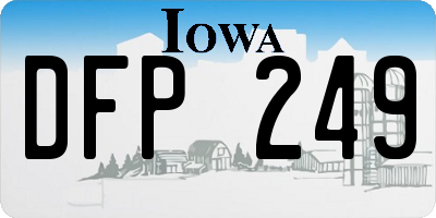 IA license plate DFP249