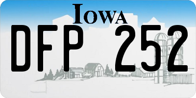 IA license plate DFP252