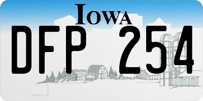 IA license plate DFP254